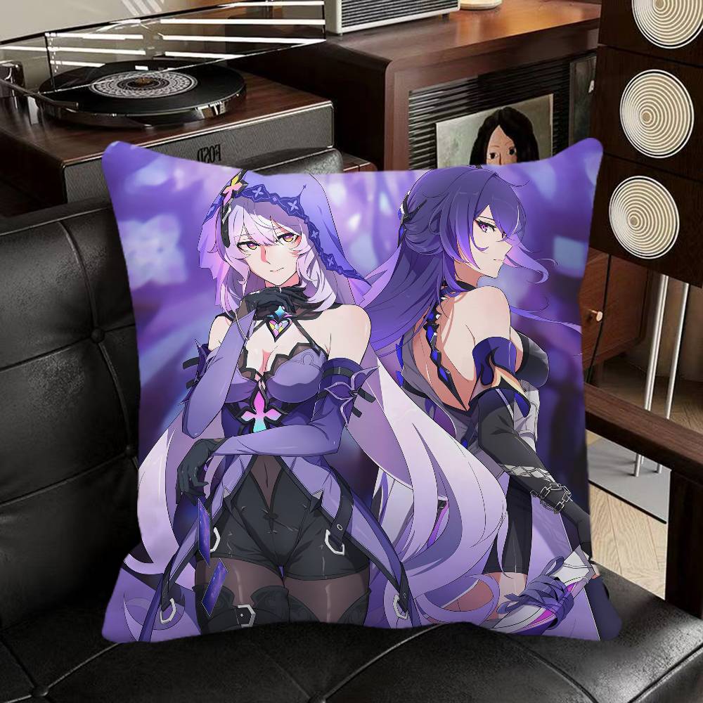Game Honkai Star Rail Black Swan Pillow Case Square Pillow Bedroom Sofa Leisure Comfort Cushion Car Home Decoration