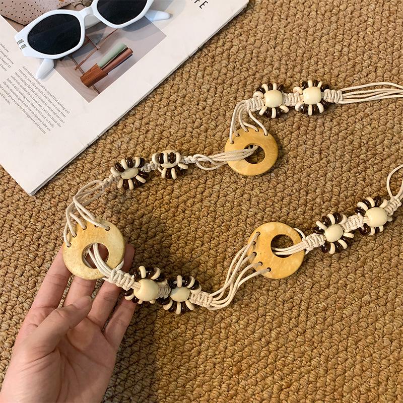 Retro Ethnic Hand-woven Waist-cinching Belt for Dresses