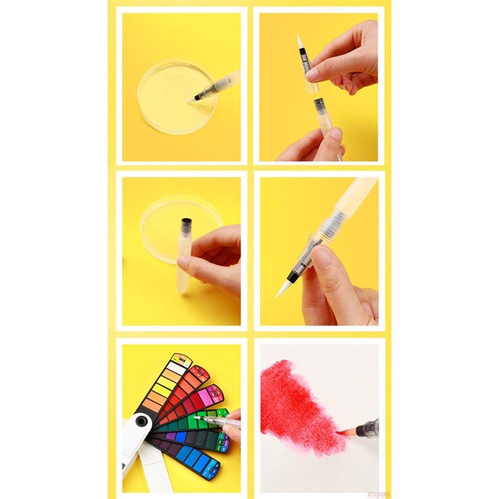 18/24/36/42 Farben Aquarellpigment mit Wasserpinsel Stift Malerei Pigment Set Schule