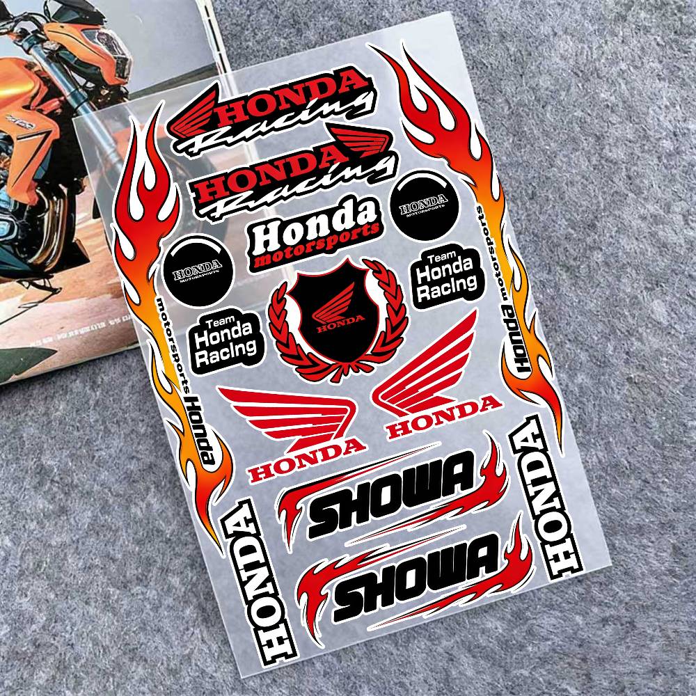 For HONDA Reflective Motorcycle Stickers, 3M Safety Warning At Night In The Dark Scooter Helmets KP5