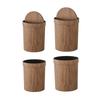 Trash Can Garbage Container Large Capacity Round Stylish Waste Basket Storage