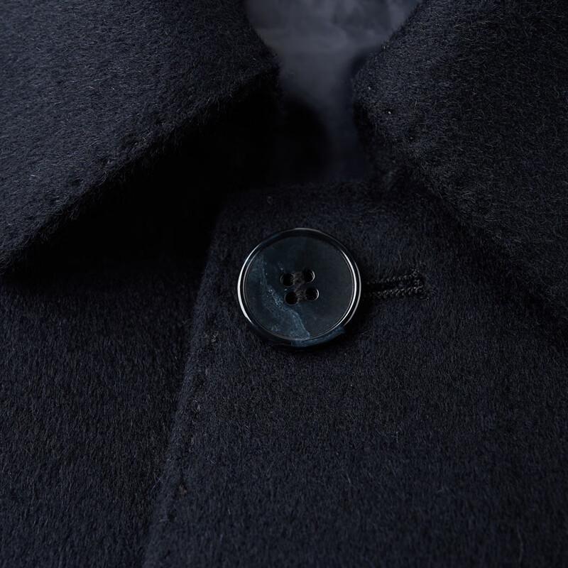 Firstview Men's Wool Blend Lapel Overcoat with 90% Down Lining