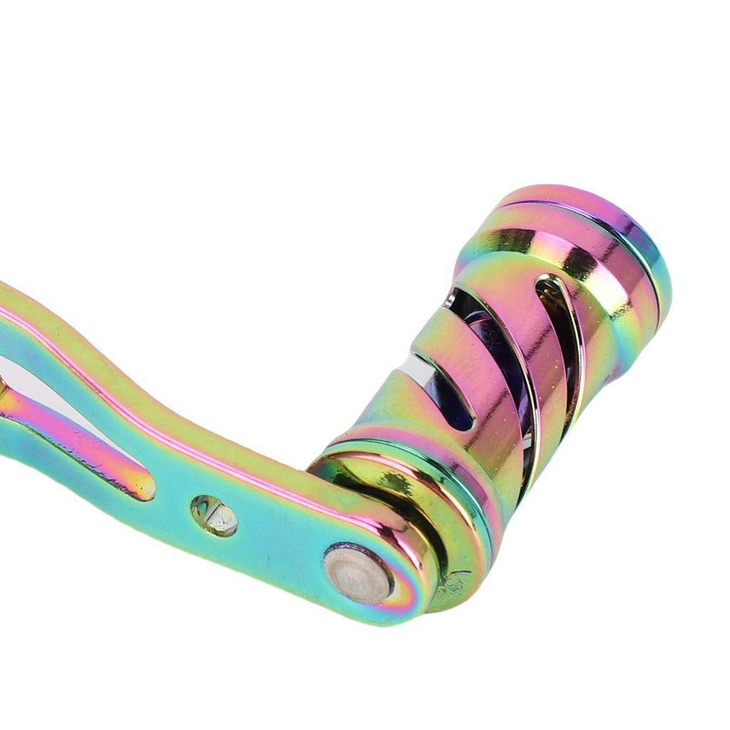 Lure Fishing Reel Handle Aluminum Alloy Baitcasting Reel Modified Double Rocker Arm Handle Grip Spiral Texture Colorful Finish 110mm