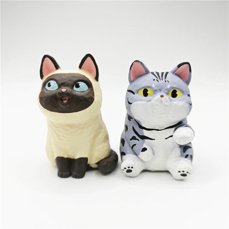 Figure Cat Action Cartoon Model Toy Decoration Kid Ornament Tabletop Ornament