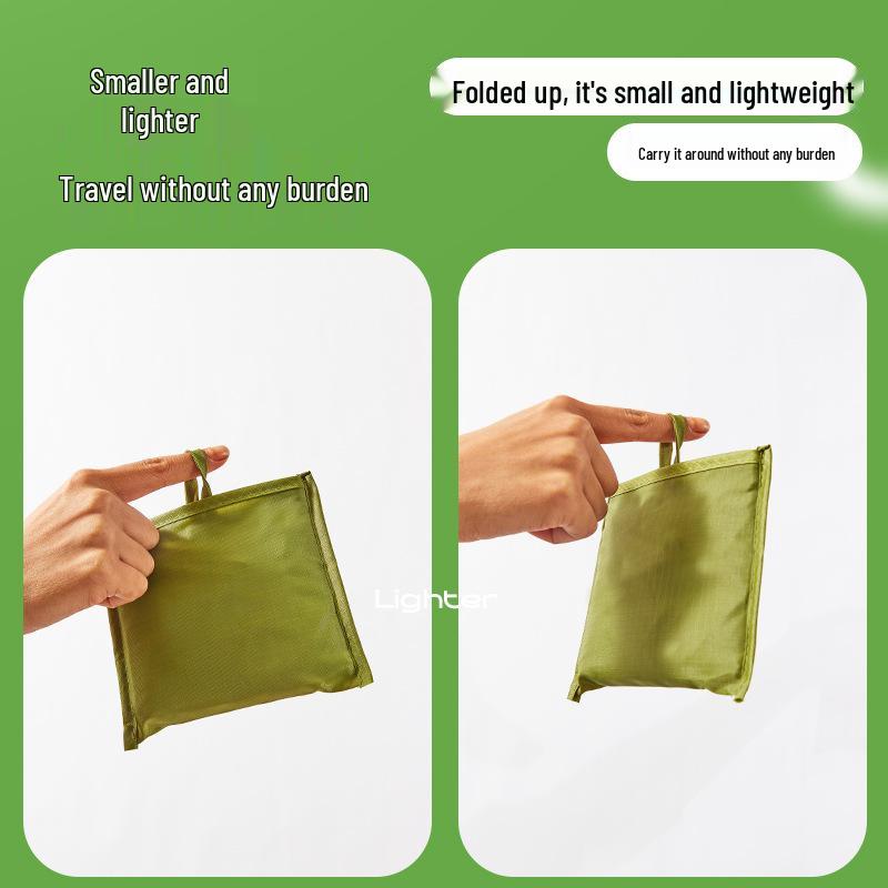 Large Capacity Foldable Waterproof Tote Bag - Solid Color Eco-friendly Oxford Cloth for Grocery Shopping