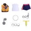 Girls POP Singer Super Star Stage Performance Printing Outfit Kids Demon Halloween Cosplay Costume Hunters Carnival Party Role Playing Dress Up Suit