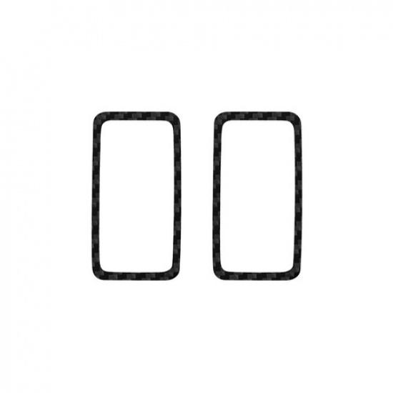 2Pcs Carbon Fiber Interior Reading Light Cover Trim For Toyota Sienna 2015-