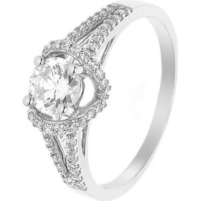 LOVA LOLA VAN DER KEEN - Anel solitário 5,5 mm - Joias de prestígio - Prata esterlina 925 - Zircônia cúbica - Joias femininas