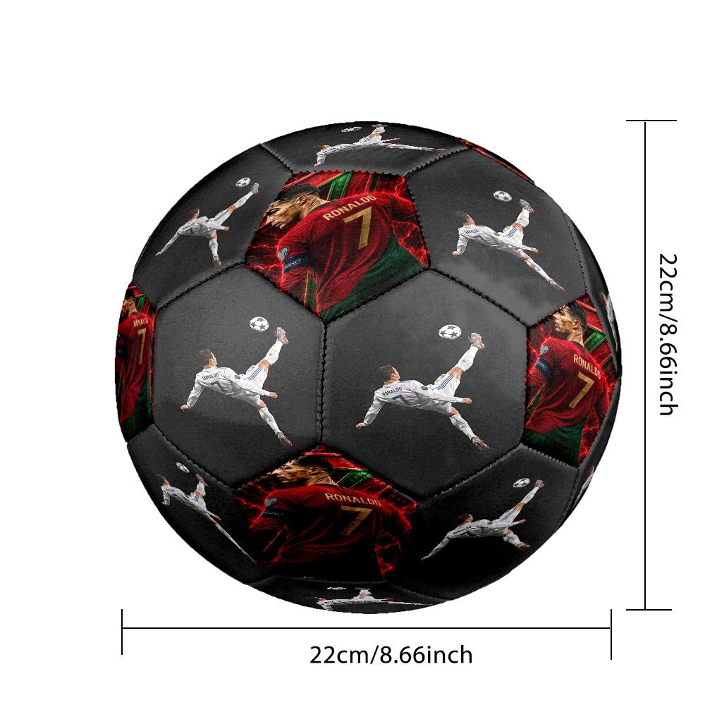 Ronaldo's Cr7 Football Legend Soccer Ball Size 5 Football Machine-Stitched Indoor/Outdoor Universal Football Soccer Accessory Perfect Gift for Friends