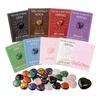 Heart Shaped Faux Crystal Card Class Exchange Gift Set 28 Natural Polished Stones with Cards Valentine Day Party Favors
