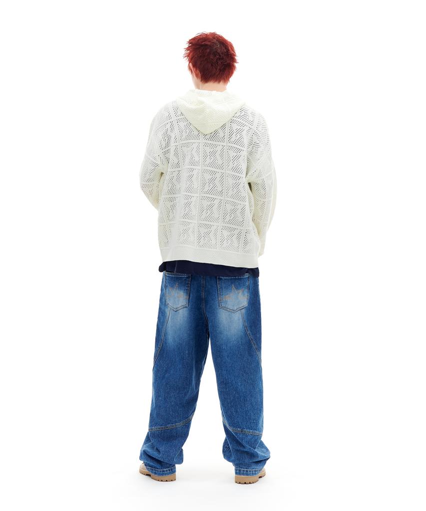 Akaibeuboldeu Panel Line Denim Pants (Blue)