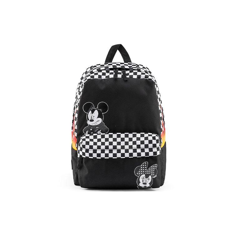 

Vans X Disney Mickey Collaboration Checkerboard Backpack Women backpack Black VN0A3UHXBLK Black