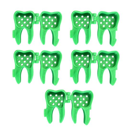 5Pcs Toothbrush Head Box Travel Toothbrush Head Case Tooth-Shaped Protective Box with Lid for Home