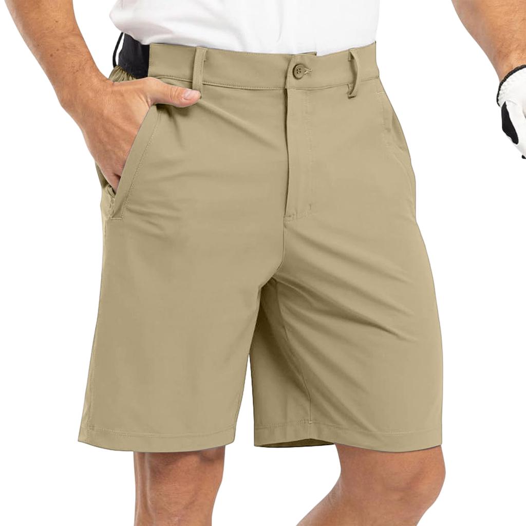 Herren Business Casual Golfer-Shorts Stretch Leichtgewichtige Sportshorts mit Taschen für Arbeit und Aktivitäten im Freien