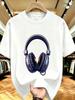 Summer New Unisex Oversized Rose Cross Print T Shirt 100 Percent Cotton Breathable Crew Neck Short Sleeve Casual Streetwear Loose F