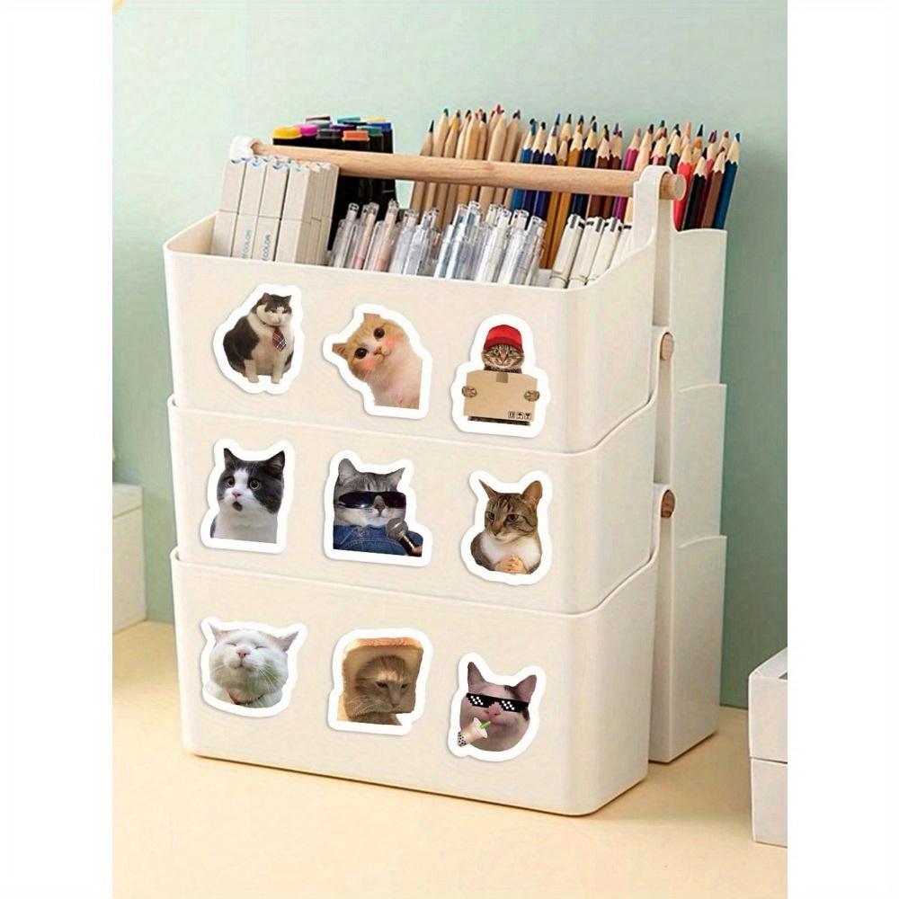 500 Sheets/Roll Of Cat Expression Roll Stickers, Can Be Used For Decorating Handbags, Envelope Sealing Stickers