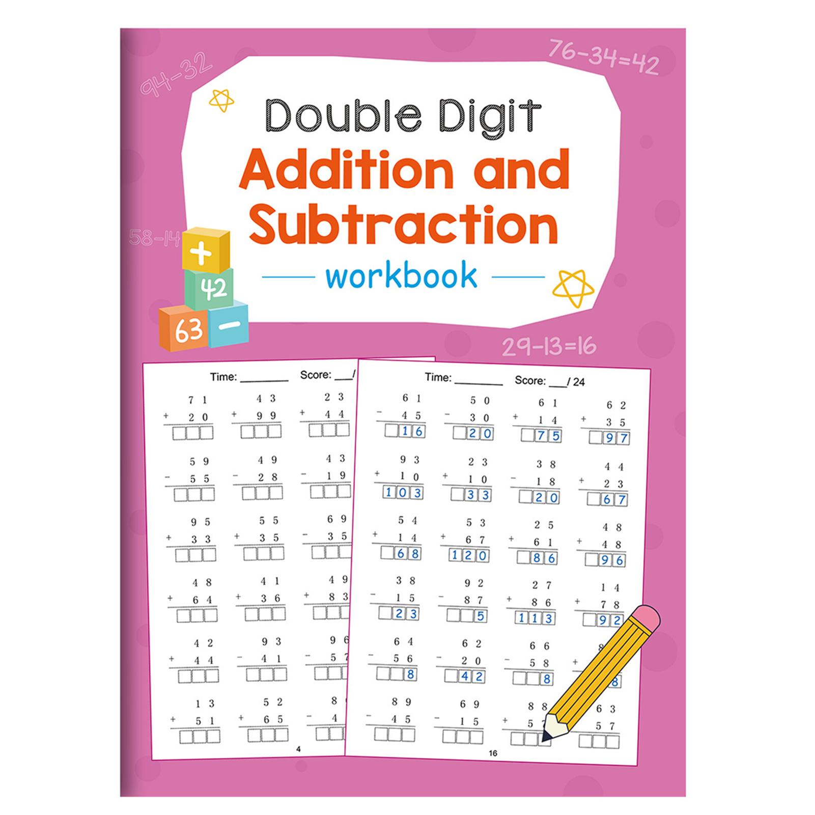 32pages/Set Math Practice Book For Kids Learning Addition Subtraction For Kids Maths Activity Workbook
