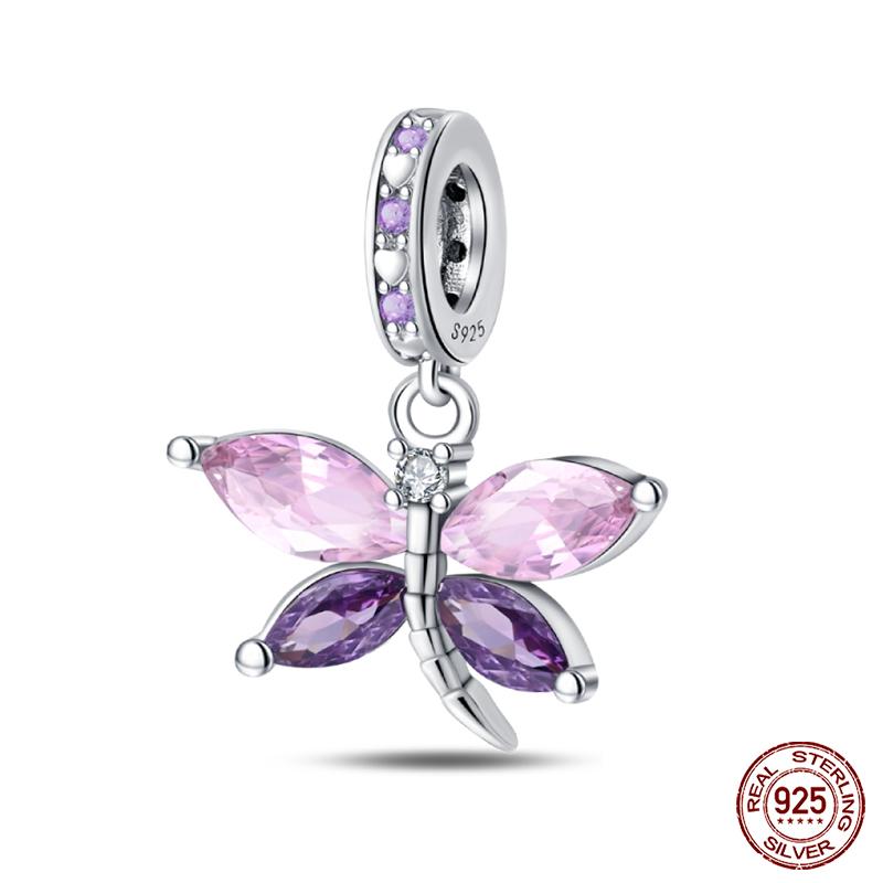 100% Copper Exquisite Cubic Zircon Butterfly Bee Ladybug Charms Bead Fit Qikaola Original Bracelet Fine Diy Jewelry