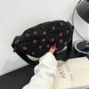 Literary Velvet Breast Bag Women's New Fashion Strawberry Printed Messenger Bag Casual Trendy Versatile Shoulder Bag