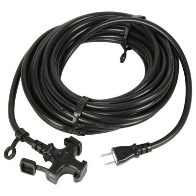 Kowa Kogyo Soft Type Extension Cord, 15A, 10m, 3-Outlet, Black, KM05-10, Made In Japan