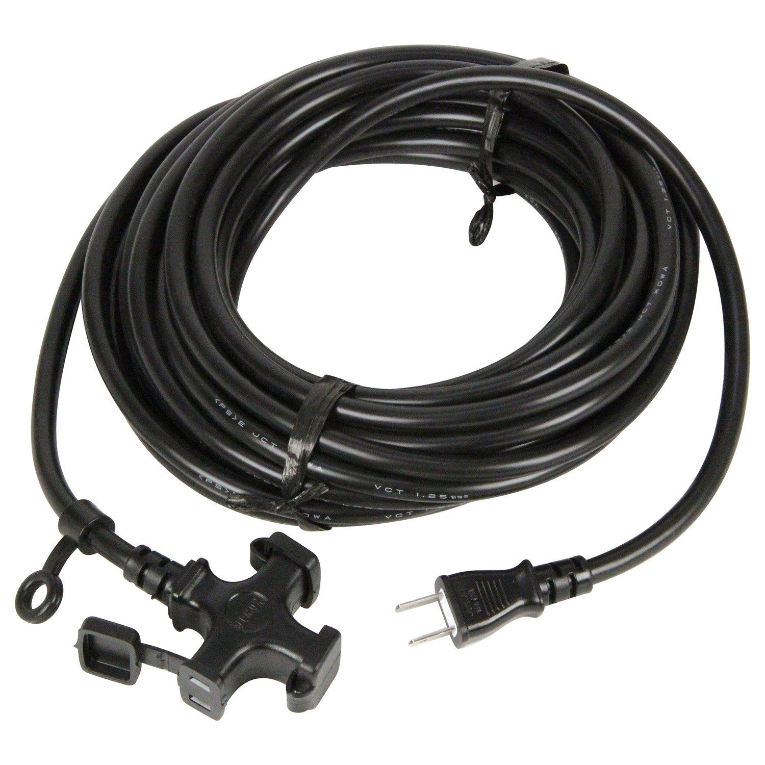 

Kowa Kogyo Soft Type Extension Cord, 15A, 10m, 3-Outlet, Black, KM05-10, Made in Japan