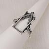 Living Mouth Rings Men's European and Beautiful Gothic Castle Shape Novel Rings