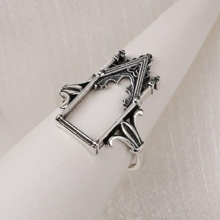 Living Mouth Rings Men's European and Beautiful Gothic Castle Shape Novel Rings