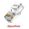 20/50/100PCS RJ45 Ethernet  Connector Cables Module Plug Network RJ-45 Lan Crystal Heads Cat5 Cat5e Gold Plated Network Cable