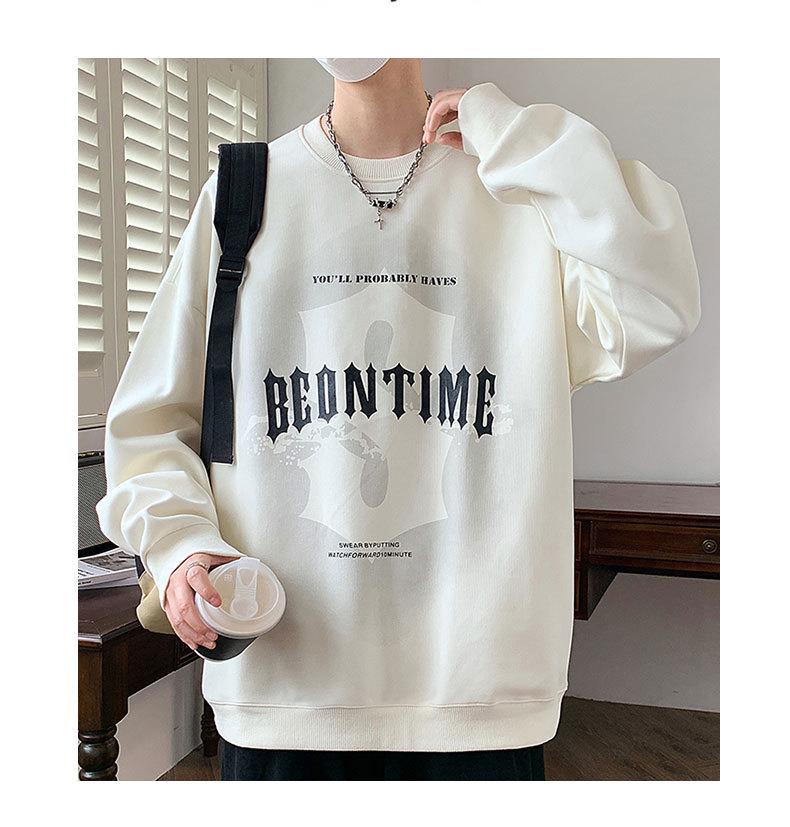 Men's Trendy Round Neck Thickened Hoodie for Autumn/Winter