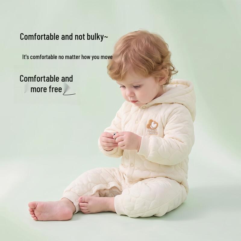 Disney Baby Winter Thickened Hooded Romper - Cute Mickey Design