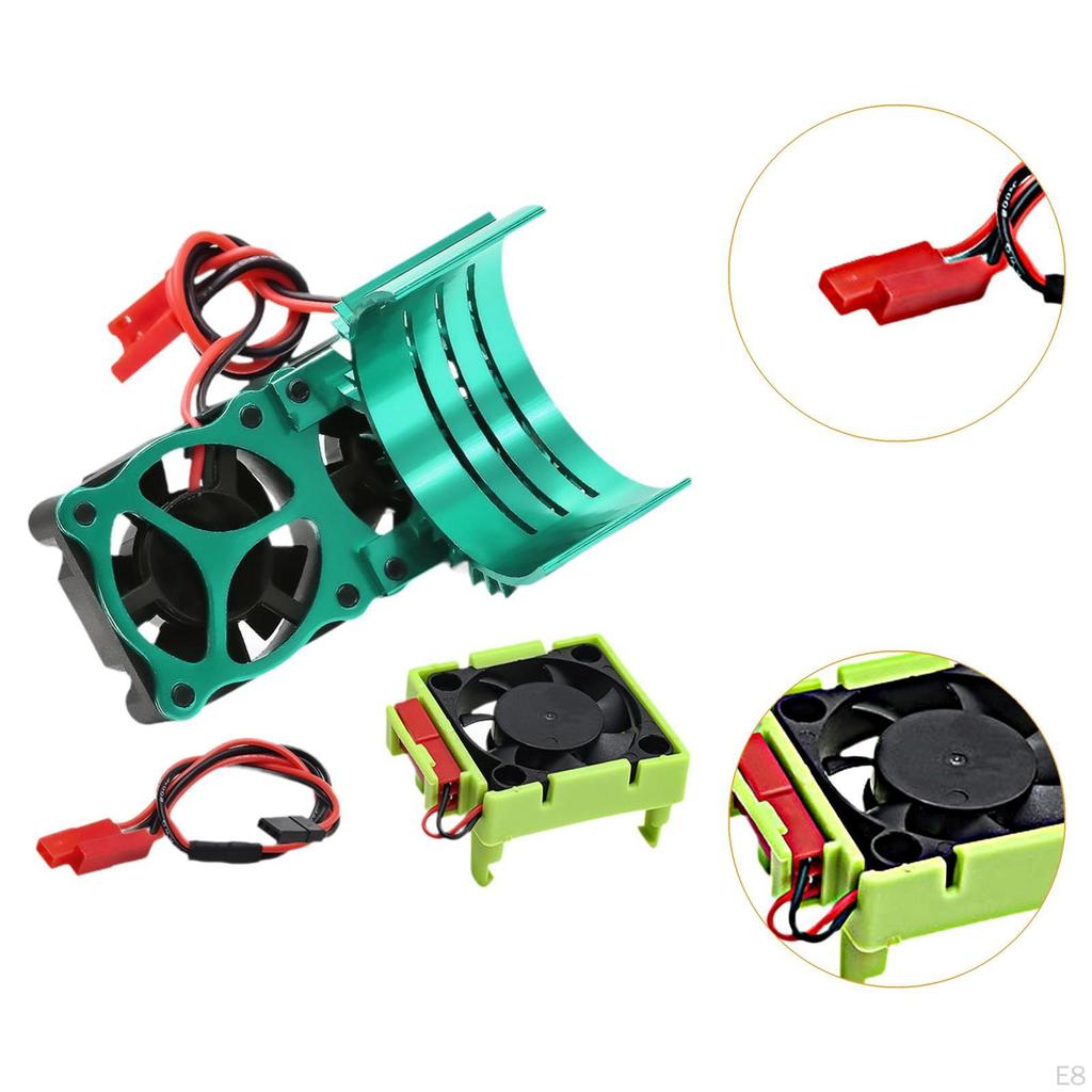 3340 RC Cooling Fan Motor Remote Control Car Accessories Reliable Double Fans Replacement for