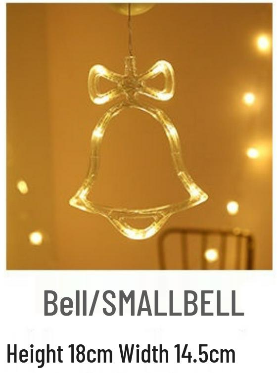 

Светодиодные рождественские украшения для окон: Снеговик, Колокольчики и Олень Подвесные Светодиодные Светильники на Присосках для Дома и Магазина Warm Color