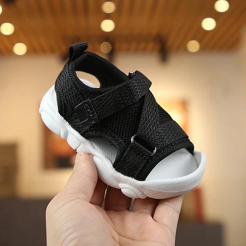Baby Boy Sandals Black Gray Pink Canvas Infant Girl Sandals Toddler Summer Walking Shoes Newborn Sneaker Beach Shoes D04143