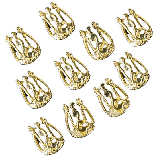 

10 шт. наклеек для ногтей с выемкой из изысканного сплава с выемкой из самодельных ювелирных изделий для натуральных ногтей TN218