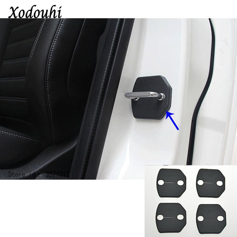 For Suzuki Vitara 2016 2017 2018   Body Interior Anti Rust Water Proof Door Lock Keys Key Protection Buckle Cover 4PCs