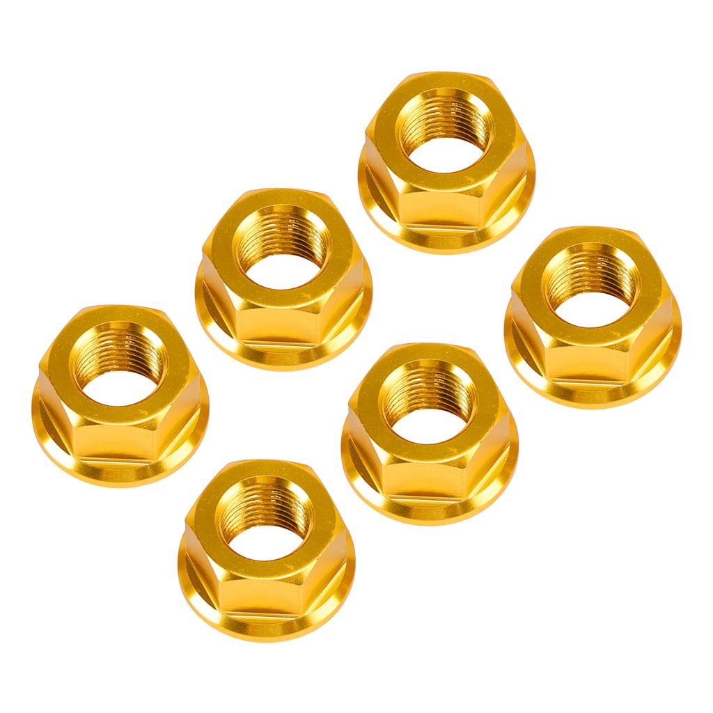 6x Rear Sprocket Nuts M10 x 1 Gold For Ducati 1098 1098S 1098R 1198 S 2007-2011