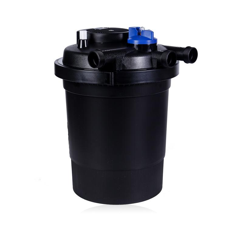 CPF-2500 Sistem de filtrare pentru iaz de pești filtru găleată piscină piscicultură extern 16L potrivit pentru iaz de pești de 3m³ cu lampă germicidă
