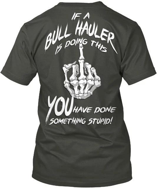 

Bull Hauler Finger Left Chest T shirt Made in the USA Size S to 5XL 4XL