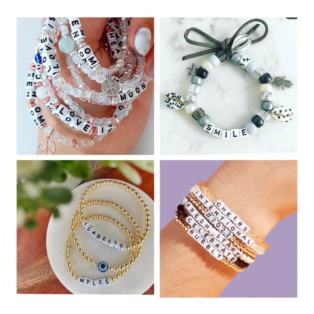 100-500pcs Acrylic A-Z Letter Bead White Square Cube Alphabet Bead for Jewelry Making Diy Bracelet Necklace Earrings Accessories