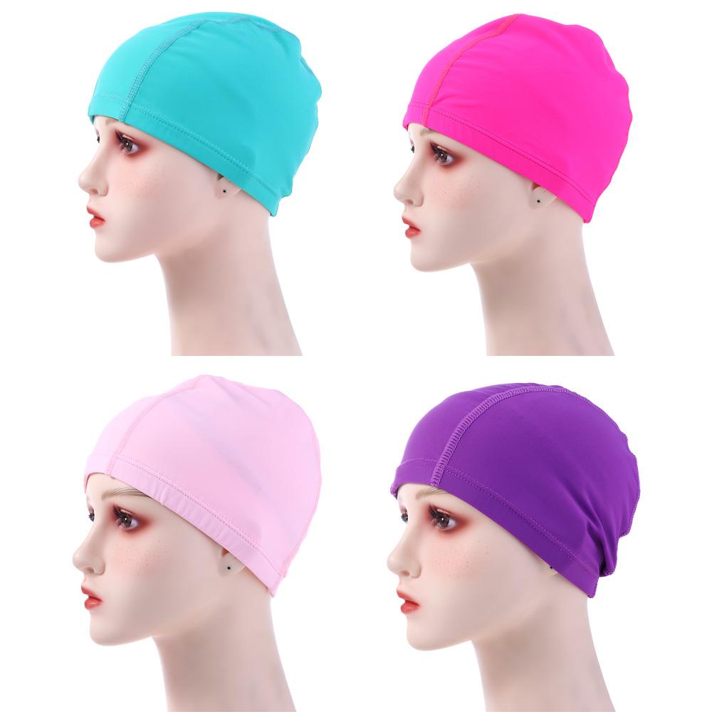 Comfortable Turban Waterproof Water Sport Ultrathin Pool Hat Swimming Hat Bathing Caps Swimming Cap