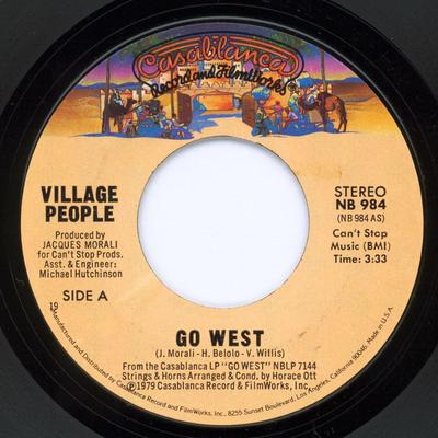 7inch Record VILLAGE PEOPLE - Go West NB984 Casablanca 1979 US Dance & Electronica Used