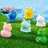 Charming Glossy Frog Figurine For Terrarium Decor Cute Resin Animal Miniature