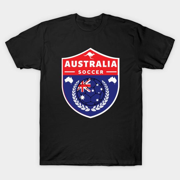 Мужская черная футболка с принтом Австралия Футбол No-Cut Термотрансферная бумага Печать Хлопковая футболка L чёрный