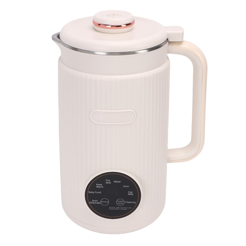 Soybean Milk Machine 1.2L 40oz Large Capacity Stainless Steel Automatic Nut Milk Maker White