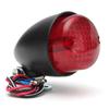 Motorrad Rücklicht Kunststoffgehäuse PC Linse Retro LED Bremslicht für Modifikation Schwarz
