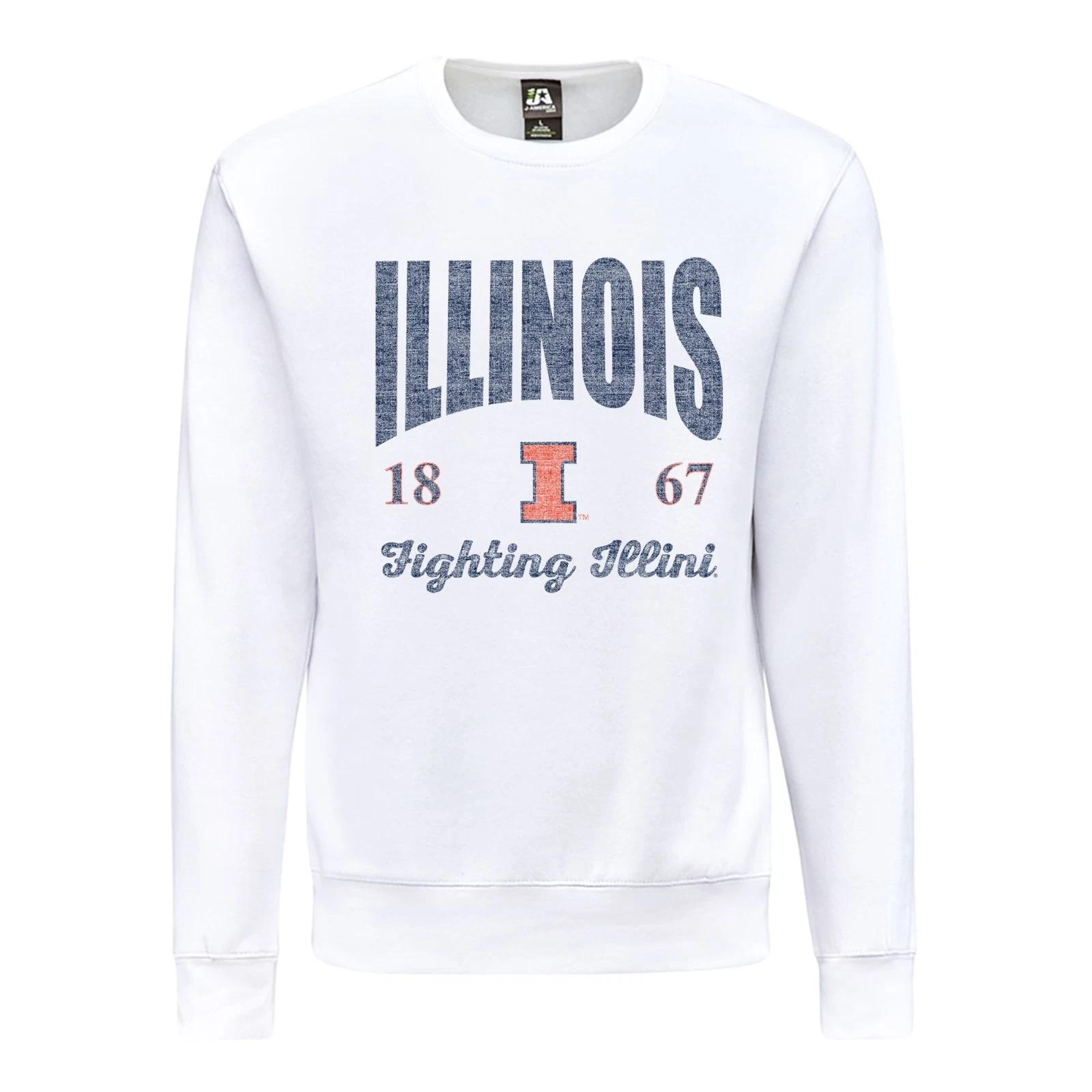 Illinois Giving Noise JA BTB Fleece Crewneck - White S
