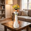 Modern Cartoon Dog Flower Vase Resin Quirky Design Animal Flower Holder Funny Handmade Dog Shaped Vase Dog Lovers