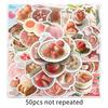 50 Cute Peach Heart Stickers for Decorating Phone Cases, Scooters, and Speakers
