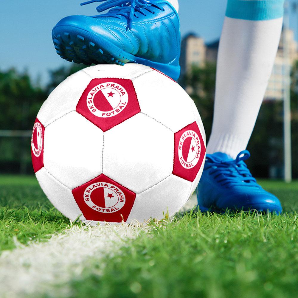 SK Slavia Praha Storlek 5 Fotboll, Maskinsydd PVC, Hållbar & Hög Studs, Passar Alla Åldrar, fan-produkt, matcher & utomhusbruk.