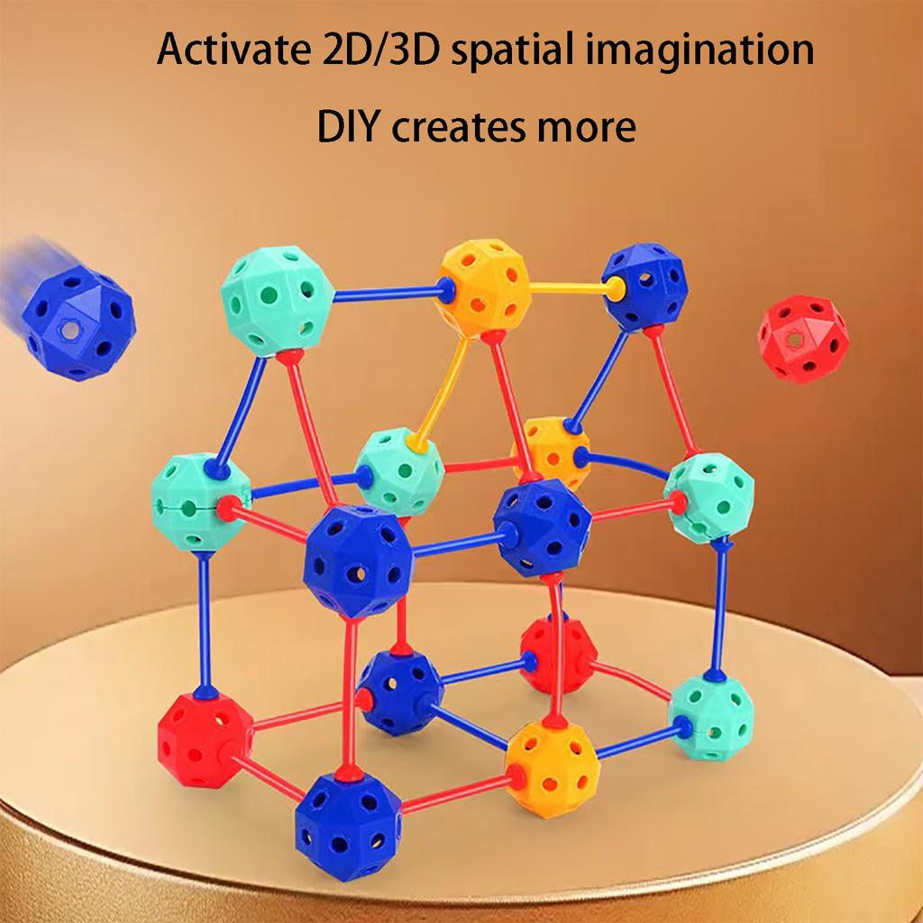 Children's Spherical Block 3D Versatile Insert Ball Toy, Three-dimensional Geometric Large Particle Block Puzzle Toy